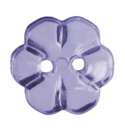 Lavender Clear Flower Shape Buttons