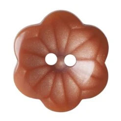 Orange Shimmer Flower Shape Buttons