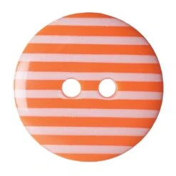 Orange Stripey Buttons 17.5mm Size