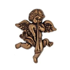 Gold Cherub With Trumpet Buttons