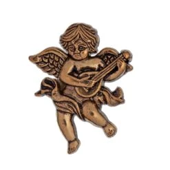 Gold Cherub With Lute Buttons