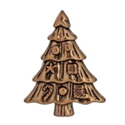 Gold Christmas Tree Buttons