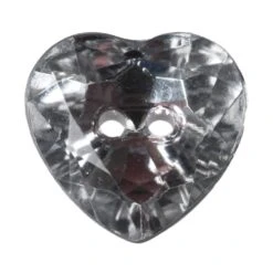 Diamond Effect Heart Shape Buttons