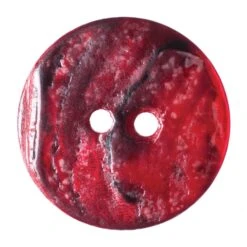 Buttons: Shell #2 Blood Red - Pk Of 3