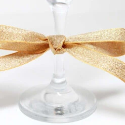 Berisfords Metallic Lamé Ribbon DARK GOLD