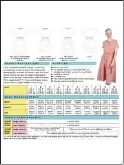 Tilly And The Buttons Lotta Dress Pattern -Jaycotts Shop Lotta dress pattern backcover