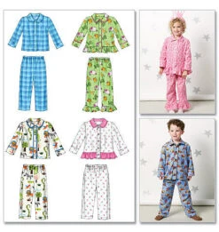 McCall's 6458 Kid's Pyjama Tops And Pants Pattern -Jaycotts Shop M6458a