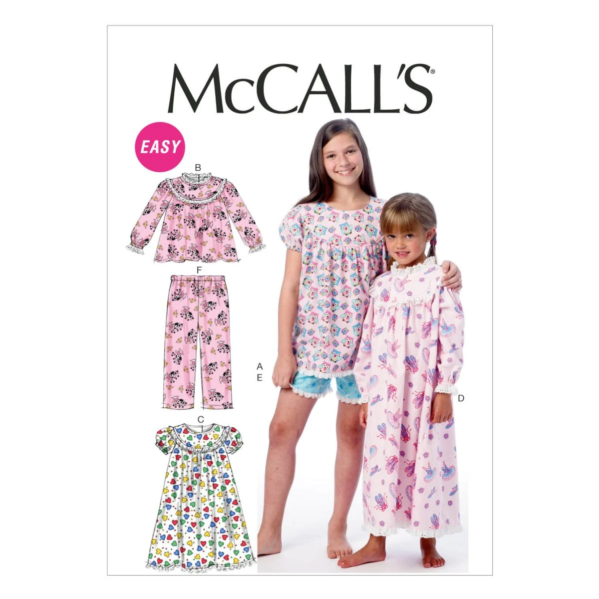 M6831 Girls' Sleepwear | Easy 2 M6831 Girls' Sleepwear | Easy - Image 2