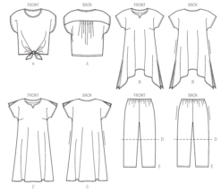 M6971 Women's Top, Tunic, Dress, Shorts And Pants | Easy -Jaycotts Shop M6971