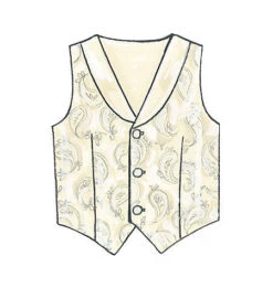 M7223 Children's/Boys' Lined Vests, Cummerbund, Bow Tie And Neck -Jaycotts Shop M7223 full 4