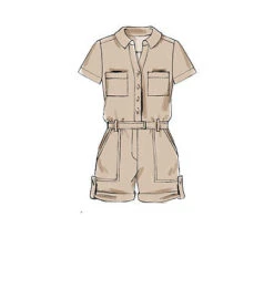 M7330 Misses' Button-Up Romers And Jumpsuits -Jaycotts Shop M7330 full 2