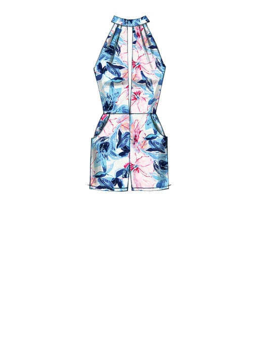 M7366 Misses' Pleated Rompers, Jumpsuits And Belt 8 M7366 Misses' Pleated Rompers, Jumpsuits And Belt - Image 8