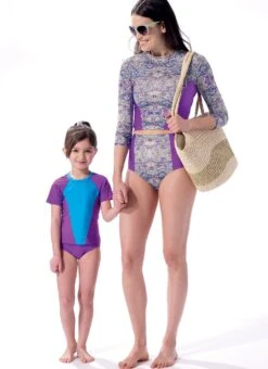 M7417 Misses / Girls Swimsuits McCalls Pattern