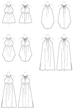 M7589 Girls' Gathered Neckline Sleeveless Dresses -Jaycotts Shop M7589