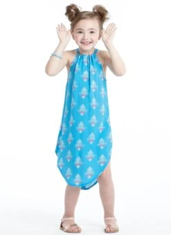 M7589 Girls' Gathered Neckline Sleeveless Dresses -Jaycotts Shop M7589 05