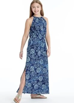 M7589 Girls' Gathered Neckline Sleeveless Dresses -Jaycotts Shop M7589 06