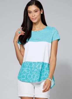 M7600 Misses'/Women's Pullover Tops With Contrast