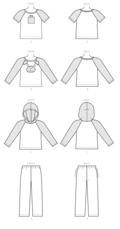 M7678 Children's Animal Themed Tops And Pants -Jaycotts Shop M7678