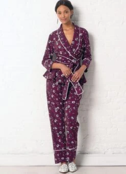 M7875 Sewing Pattern For Pyjamas And Robe