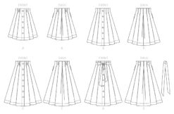 M7906 Misses' Skirts Sewing Pattern -Jaycotts Shop M7906
