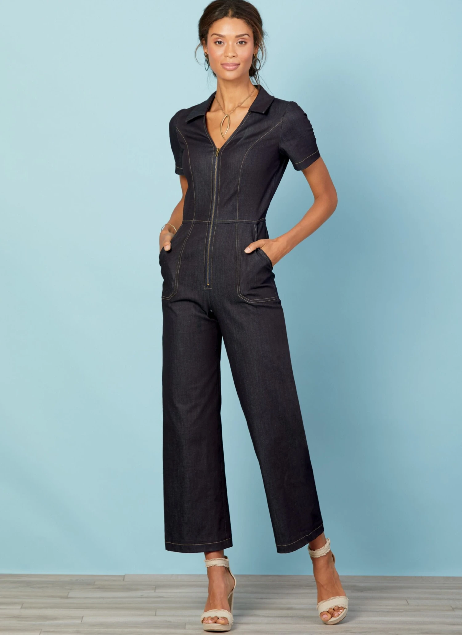 M7908 Misses'/Miss Petite Jumpsuits | A/B, C And D Cup Sizes 3 M7908 Misses'/Miss Petite Jumpsuits | A/B, C And D Cup Sizes - Image 3