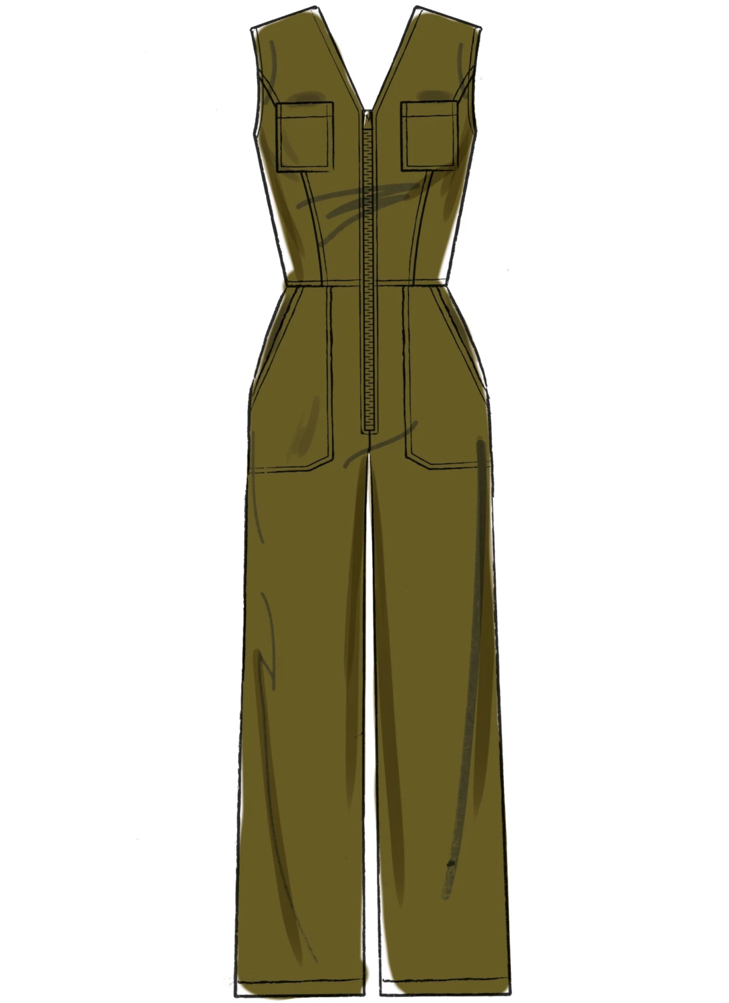 M7908 Misses'/Miss Petite Jumpsuits | A/B, C And D Cup Sizes 6 M7908 Misses'/Miss Petite Jumpsuits | A/B, C And D Cup Sizes - Image 6
