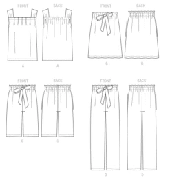 McCalls 7942 Misses' / Girls' Top, Skirt, Shorts, Pants -Jaycotts Shop M7942