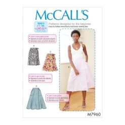 McCalls 7960 Skirts Sewing Pattern -Jaycotts Shop M7960