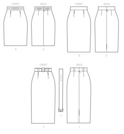 McCall's Sewing Pattern 8004 Skirt And Belt -Jaycotts Shop M8004