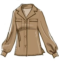 McCall's Pattern 8067 Button-Front Tops With Options 7 McCall's Pattern 8067 Button-Front Tops With Options -Jaycotts Shop M8067 02