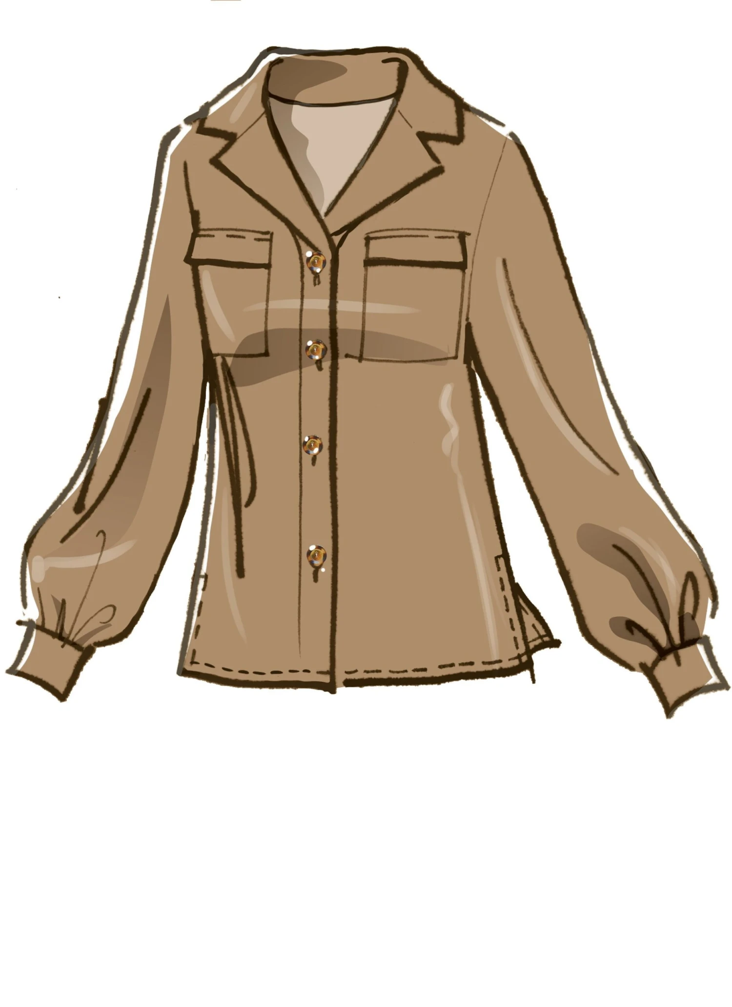 McCall's Pattern 8067 Button-Front Tops With Options 3 McCall's Pattern 8067 Button-Front Tops With Options - Image 3