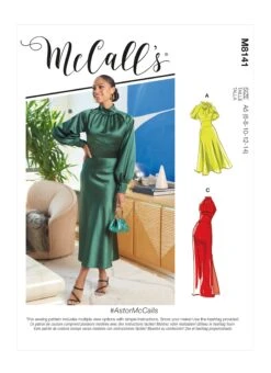 McCalls Sewing Pattern 8141 Misses' Dresses -Jaycotts Shop M8141 envelope front