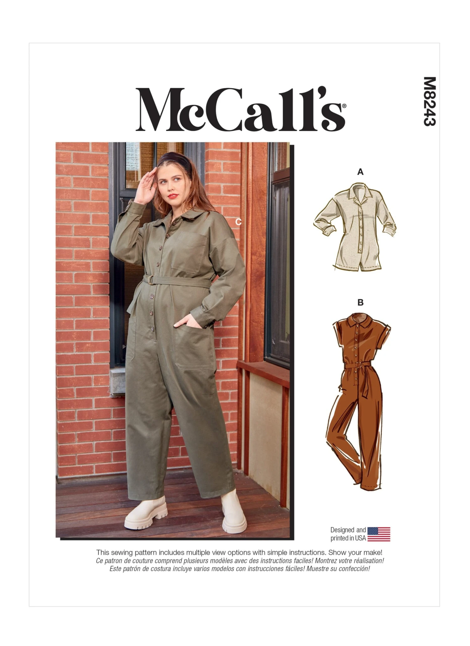 McCall's Sewing Pattern 8243 Misses' And Women's Romper And Jumpsuits 2 McCall's Sewing Pattern 8243 Misses' And Women's Romper And Jumpsuits - Image 2