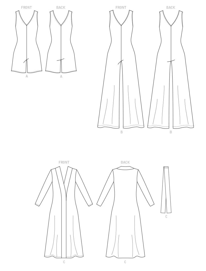 McCall's Sewing Pattern 8245 Misses' Romper, Jumpsuit, Robe And Sash 10 McCall's Sewing Pattern 8245 Misses' Romper, Jumpsuit, Robe And Sash - Image 10
