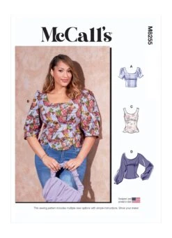 McCall's Sewing Pattern 8255 Misses' And Women's Tops -Jaycotts Shop M8255 envelope front