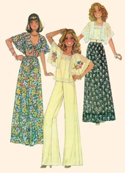 McCall's Sewing Pattern 8257 Vintage Tops, Skirt And Pants