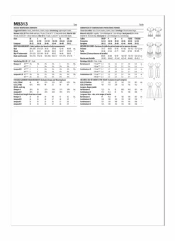 McCall's Sewing Pattern 8313 Romper And Jumpsuits 13 McCall's Sewing Pattern 8313 Romper And Jumpsuits -Jaycotts Shop M8313 envelope back