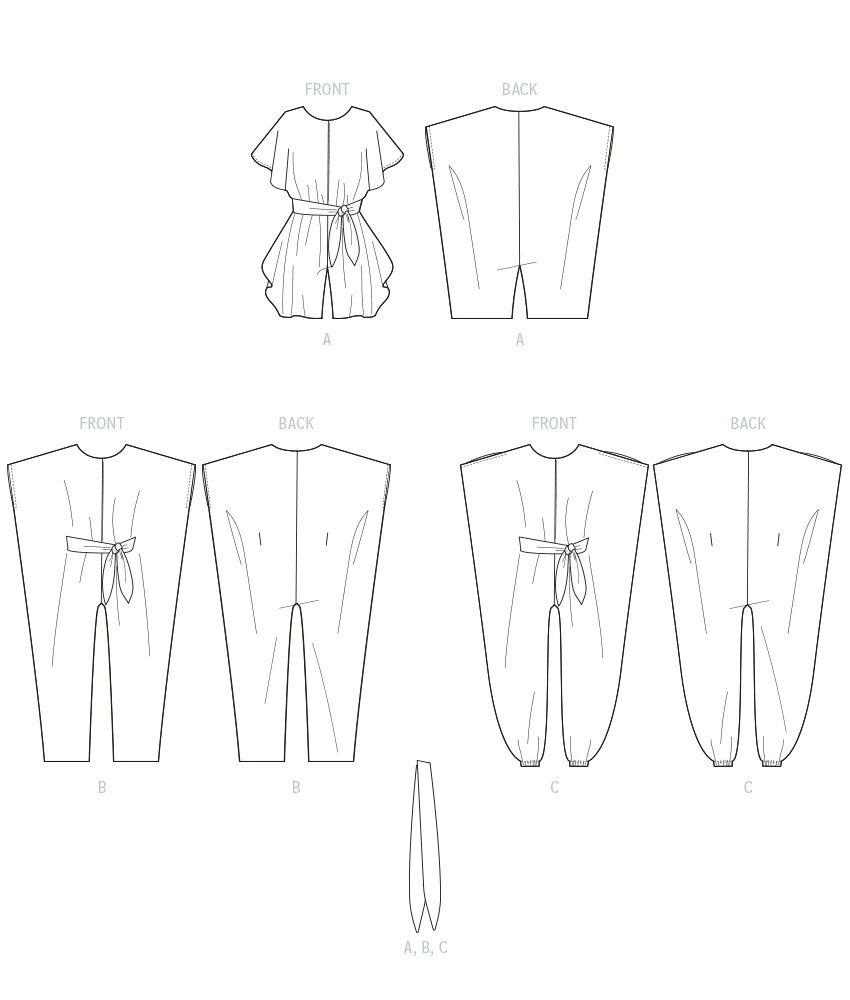 McCall's Sewing Pattern 8314 Romper, Jumpsuits And Sash 5 McCall's Sewing Pattern 8314 Romper, Jumpsuits And Sash - Image 5