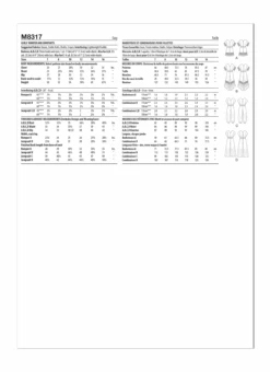 McCall's Sewing Pattern 8317 Girls' Romper And Jumpsuits -Jaycotts Shop M8317 envelope back