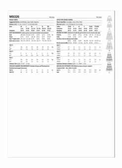 McCall's Sewing Pattern 8326 Skirts -Jaycotts Shop M8326 envelope back