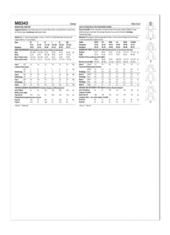 McCall's Sewing Pattern M8343 Misses' Pull-Over Top 11 McCall's Sewing Pattern M8343 Misses' Pull-Over Top -Jaycotts Shop M8343 envelope back