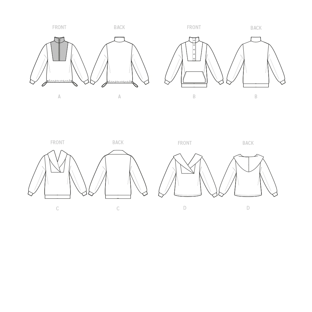 McCall's Sewing Pattern M8343 Misses' Pull-Over Top 5 McCall's Sewing Pattern M8343 Misses' Pull-Over Top - Image 5