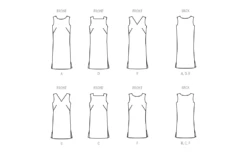 McCall's 8402 Sewing Pattern 1960'S Dresses -Jaycotts Shop M8402 line art