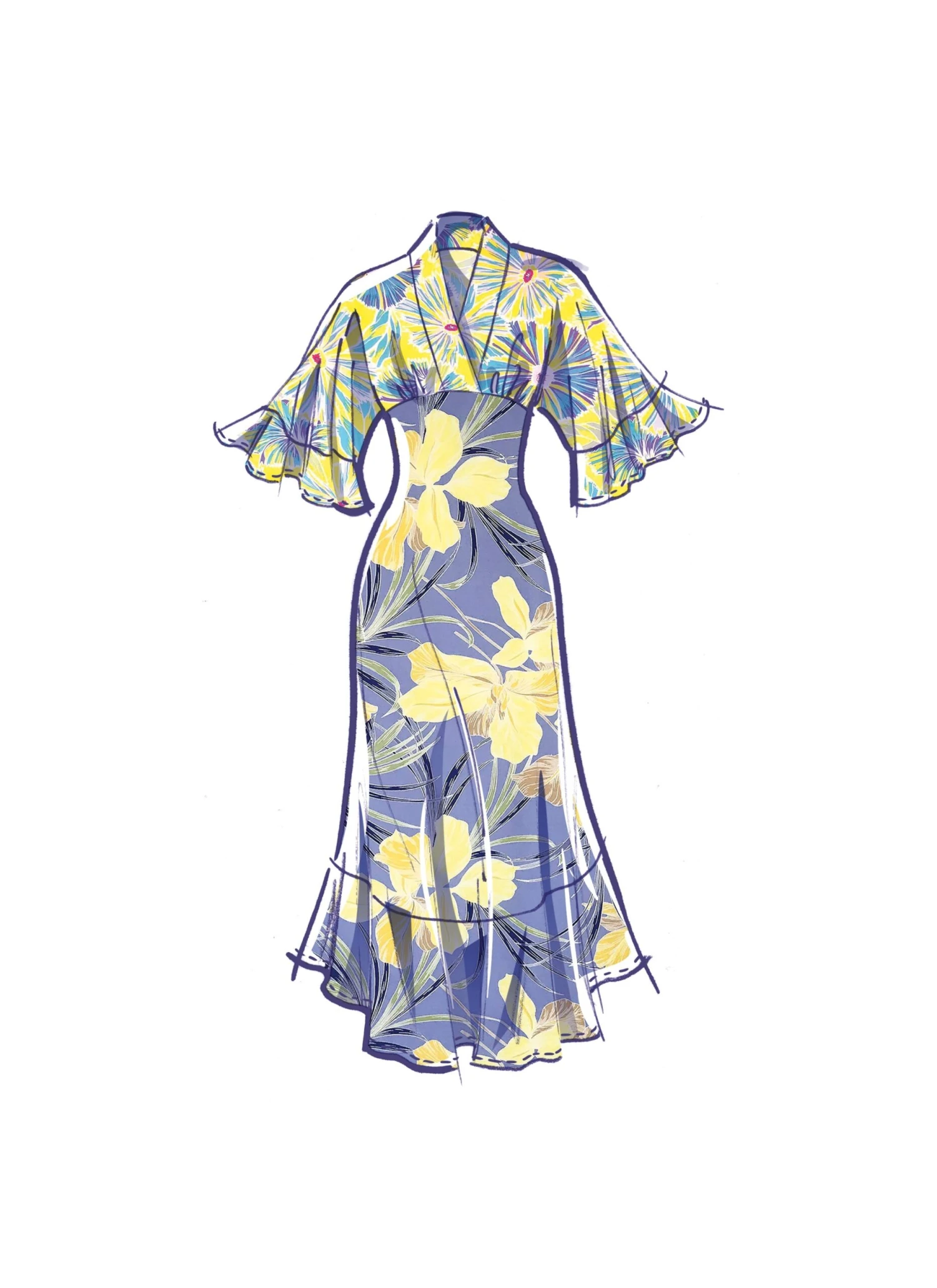 McCall's Sewing Pattern 8406 Empire Waist Dress 6 McCall's Sewing Pattern 8406 Empire Waist Dress - Image 6