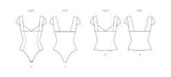McCall's Sewing Pattern 8407 Knit Bodysuit And Top By Brandi Joan -Jaycotts Shop M8407 line art