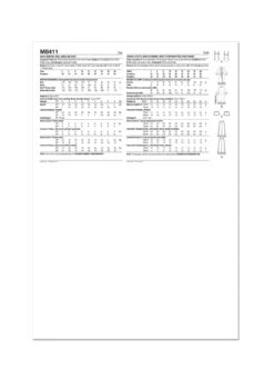 McCall's Sewing Pattern 8411 Bodysuit, Robe, Shorts And Pants -Jaycotts Shop M8411 envelope back