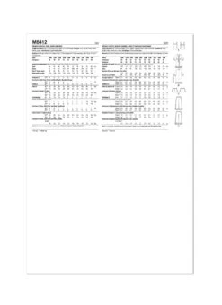 McCall's Sewing Pattern 8412 Women's Bodysuit, Robe, Shorts And Pants -Jaycotts Shop M8412 envelope back