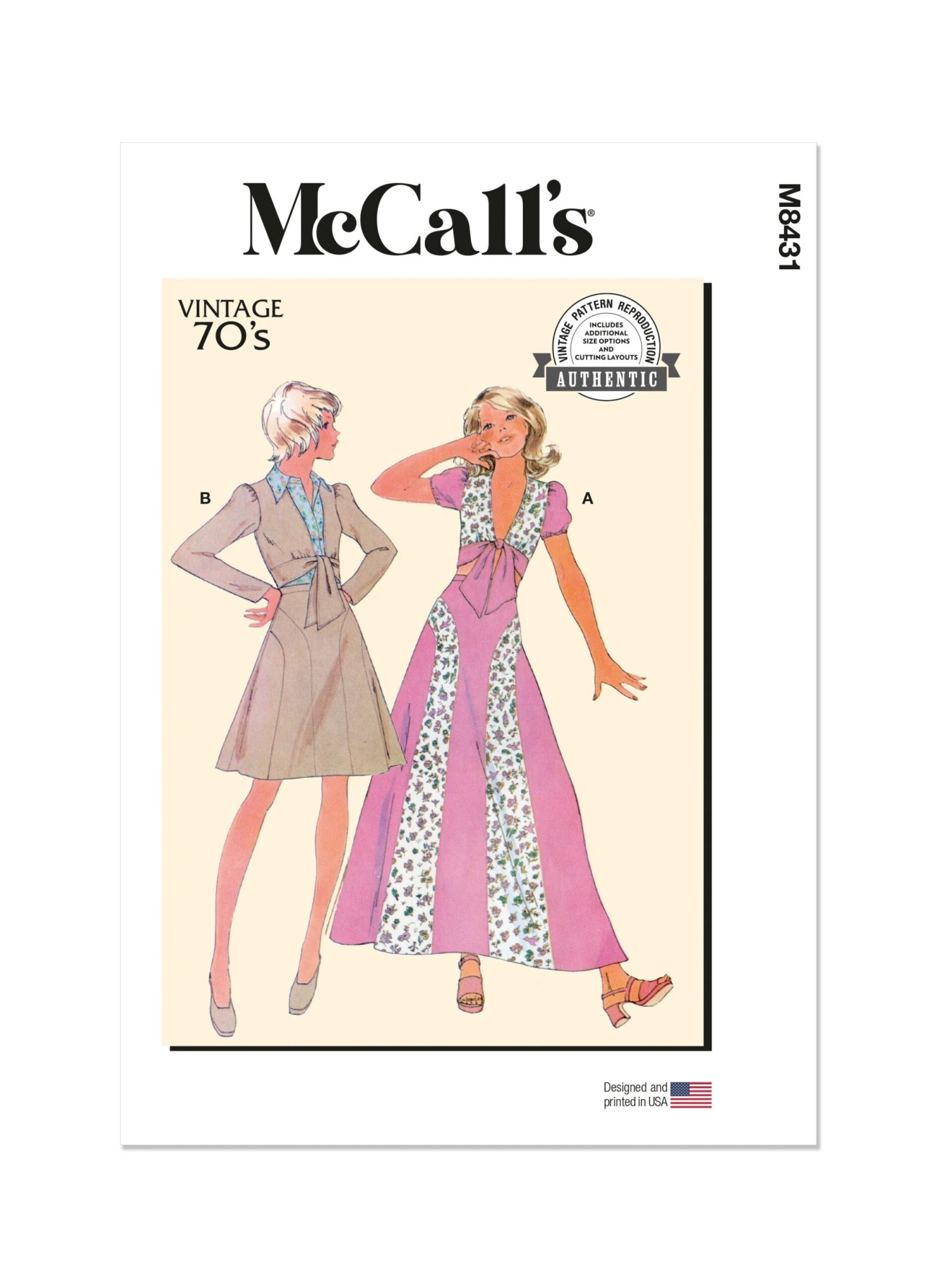 McCall's Sewing Pattern M8431 Misses' Top And Skirt 2 McCall's Sewing Pattern M8431 Misses' Top And Skirt - Image 2
