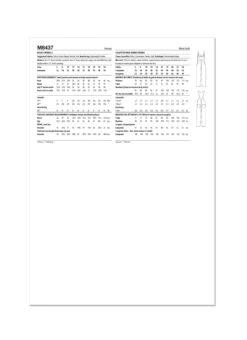 McCall's Sewing Pattern M8437 Misses Overalls By Brandi Joan 8 McCall's Sewing Pattern M8437 Misses Overalls By Brandi Joan -Jaycotts Shop M8437 envelope back