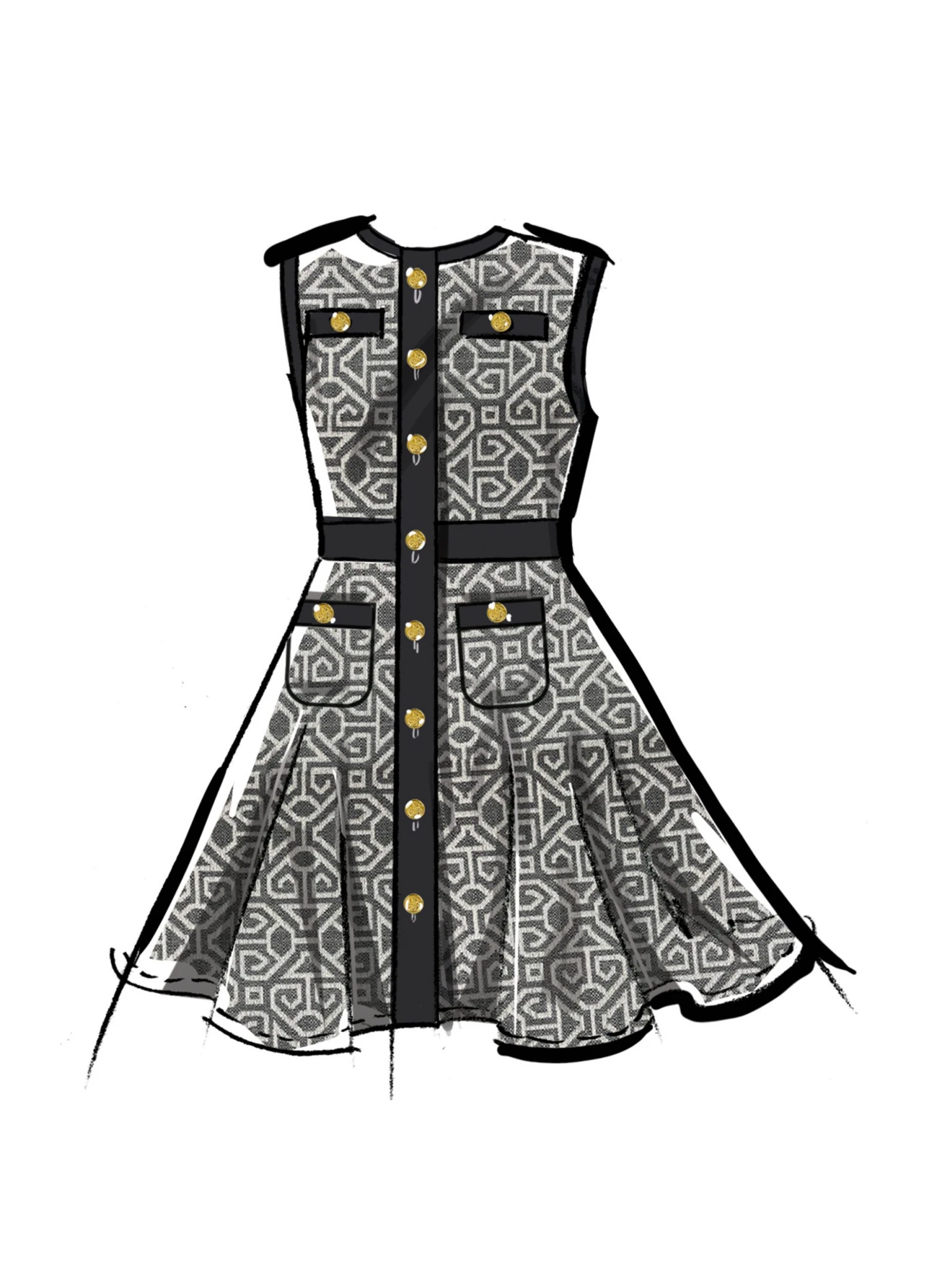 McCall's Sewing Pattern M8445 Girls' Knit Dresses 7 McCall's Sewing Pattern M8445 Girls' Knit Dresses - Image 7